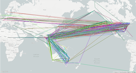 image of the map with Show lines as the only layer selected